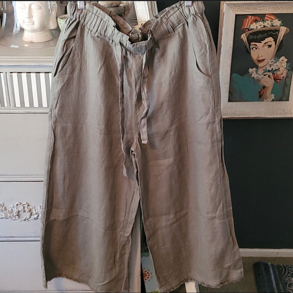 Cloth & Stone Linen wide leg pants